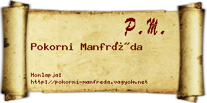 Pokorni Manfréda névjegykártya